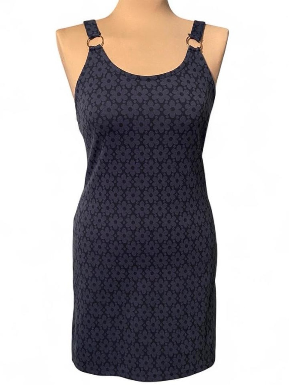 Hippie Rose Blue MiniDress with Flower Design
